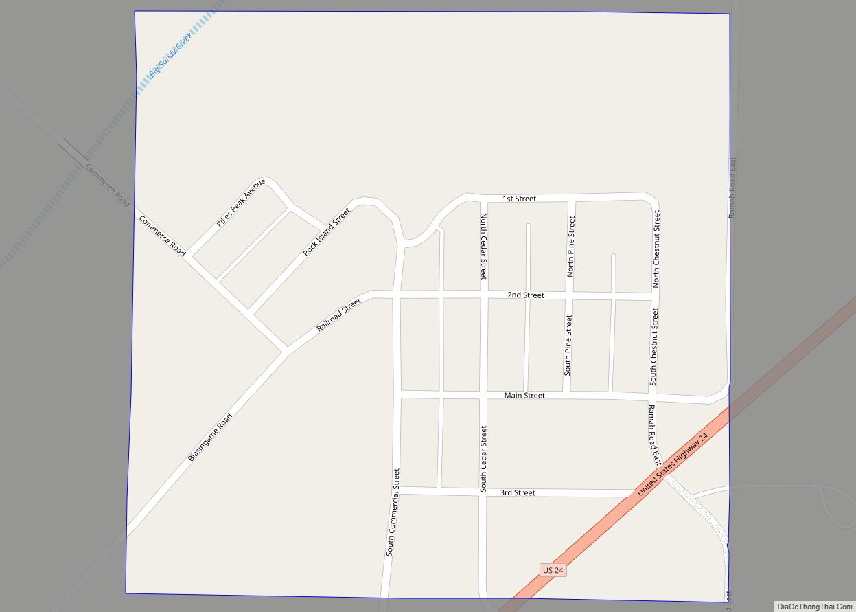 Map of Ramah town