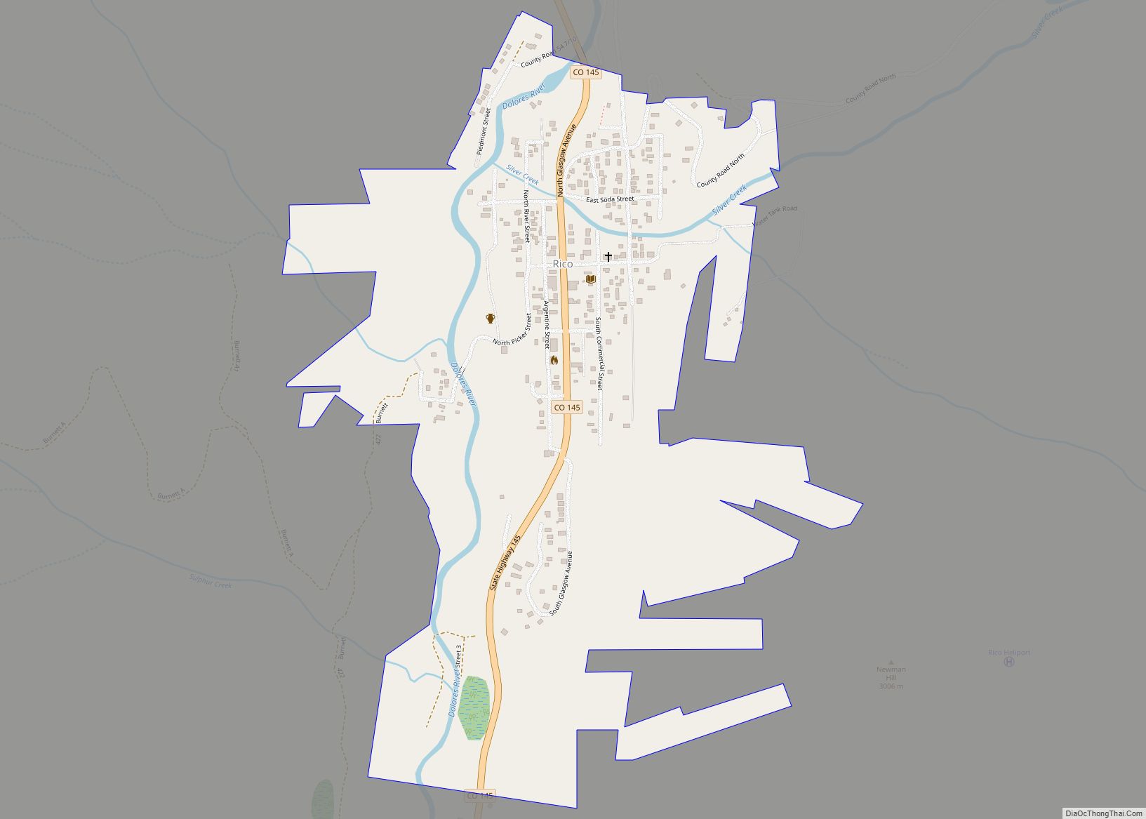 Map of Rico town