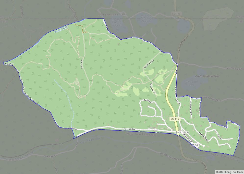 Map of Rollinsville CDP