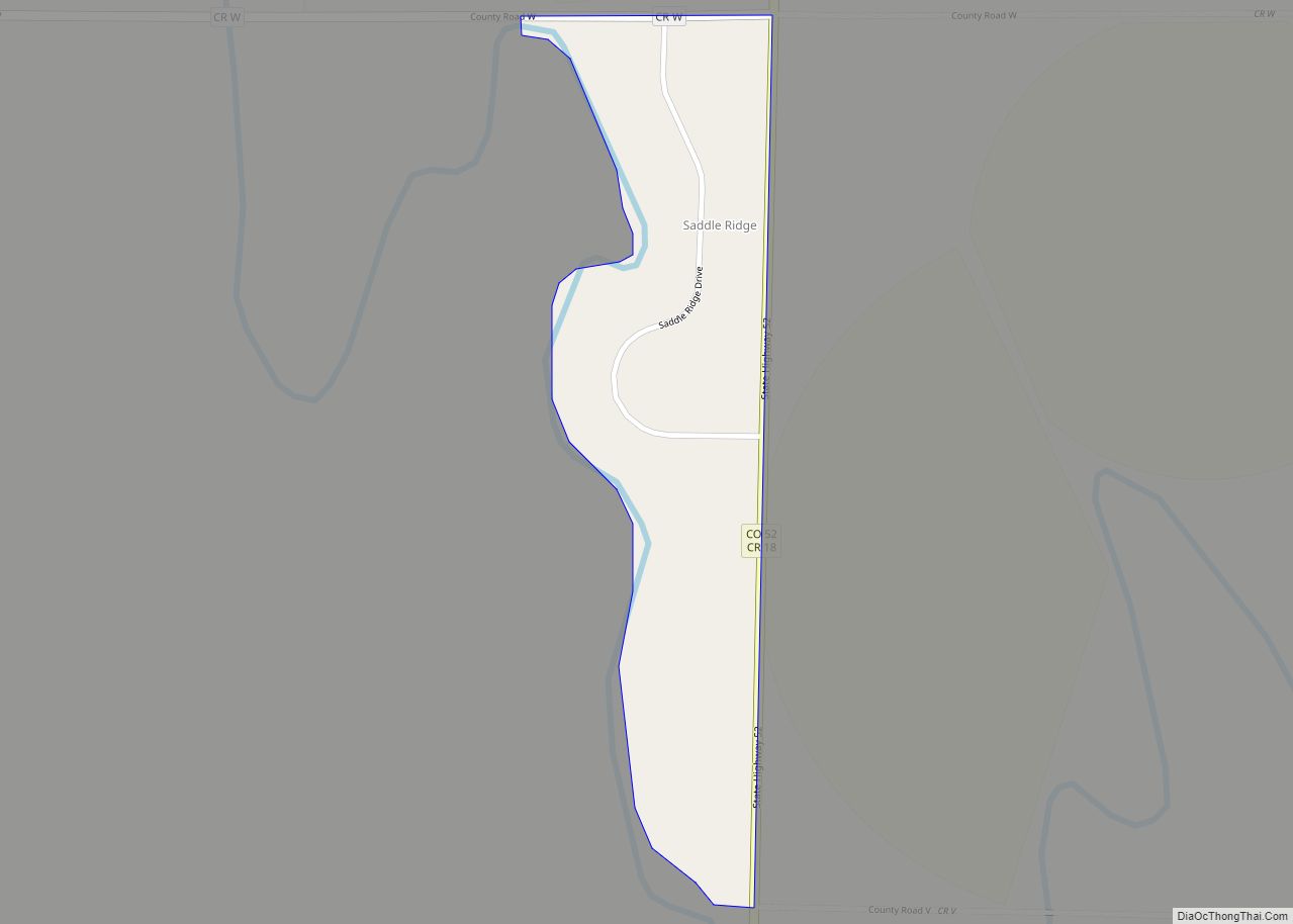 Map of Saddle Ridge CDP