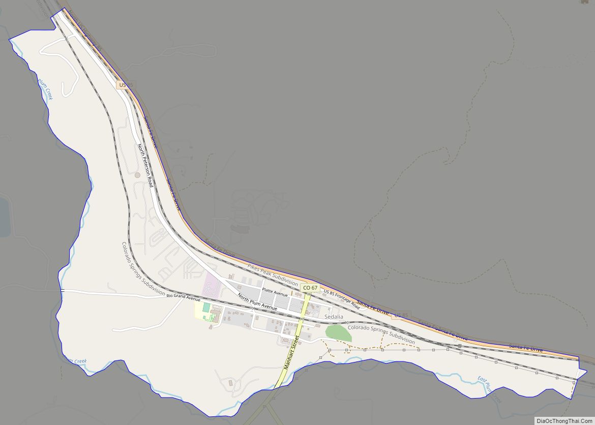 Map of Sedalia CDP