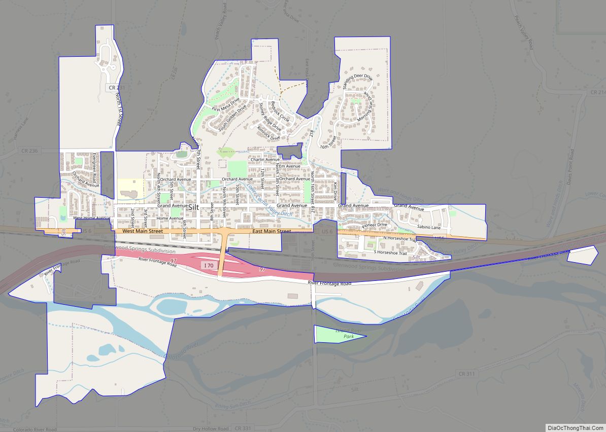 Map of Silt town