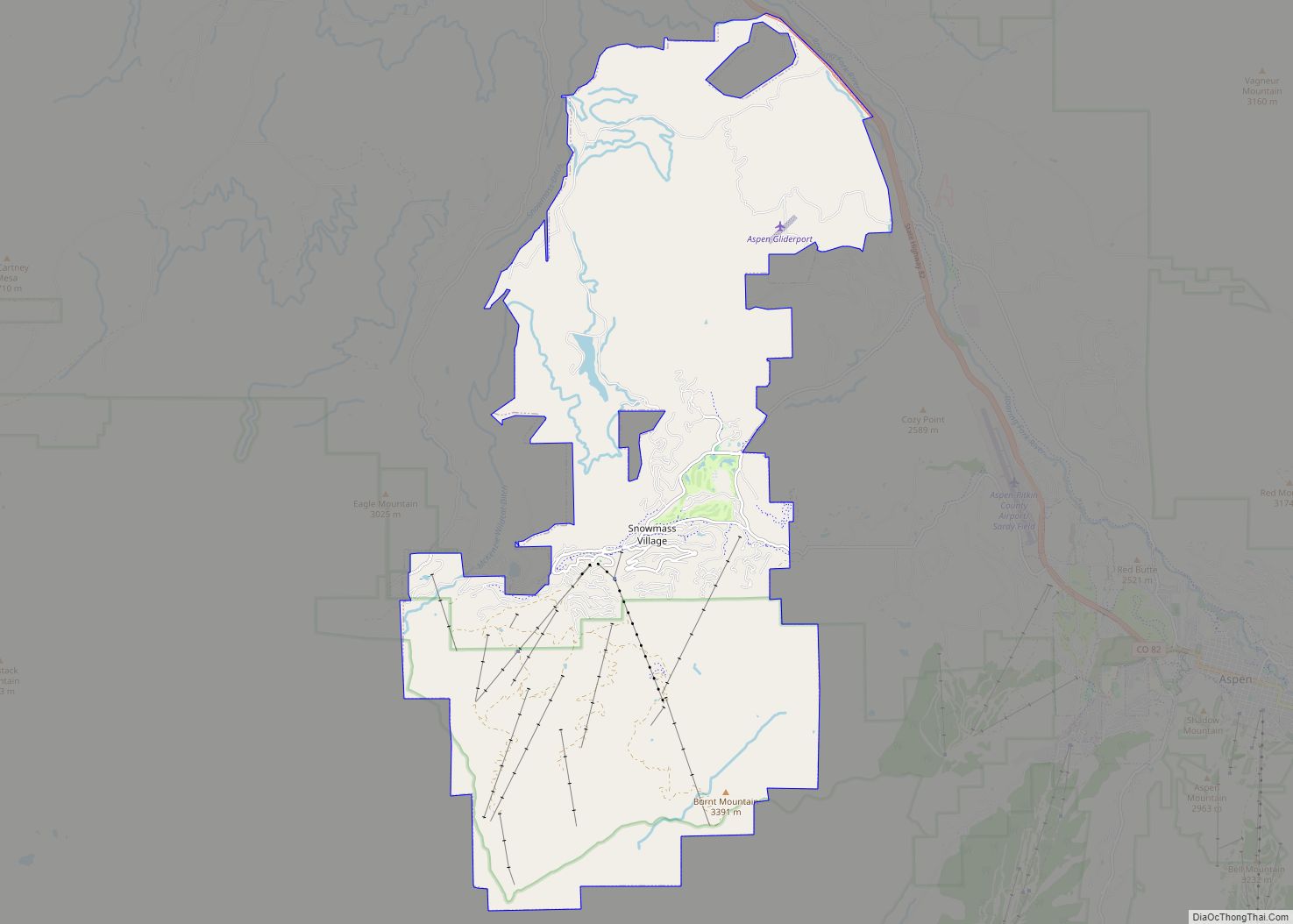 Map of Snowmass Village town