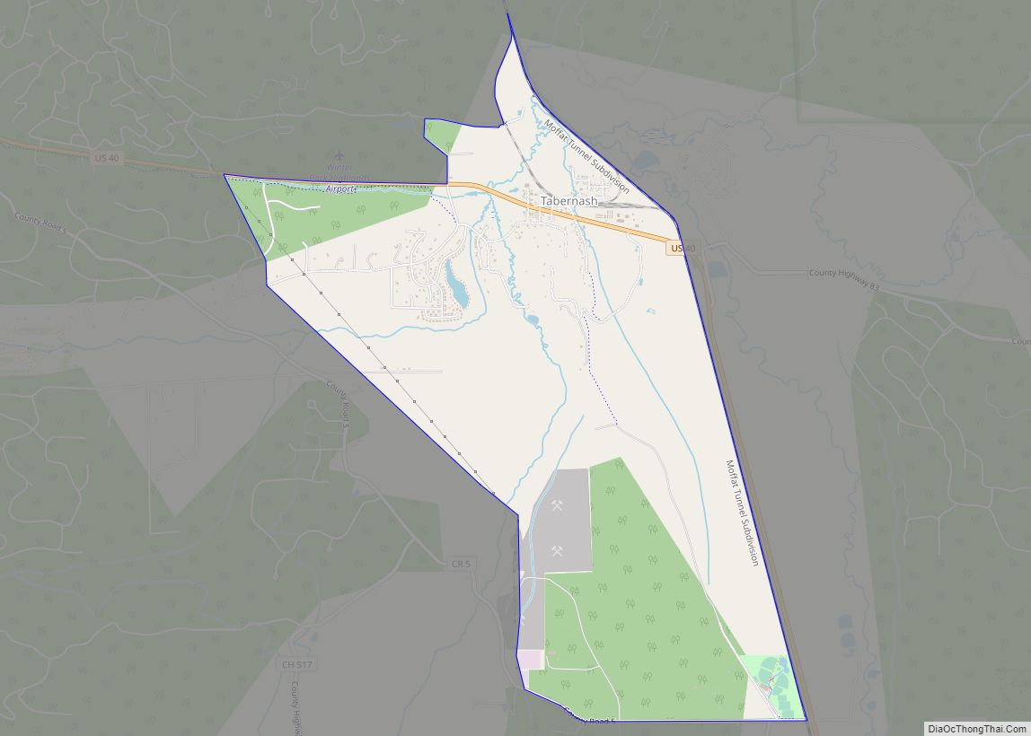 Map of Tabernash CDP