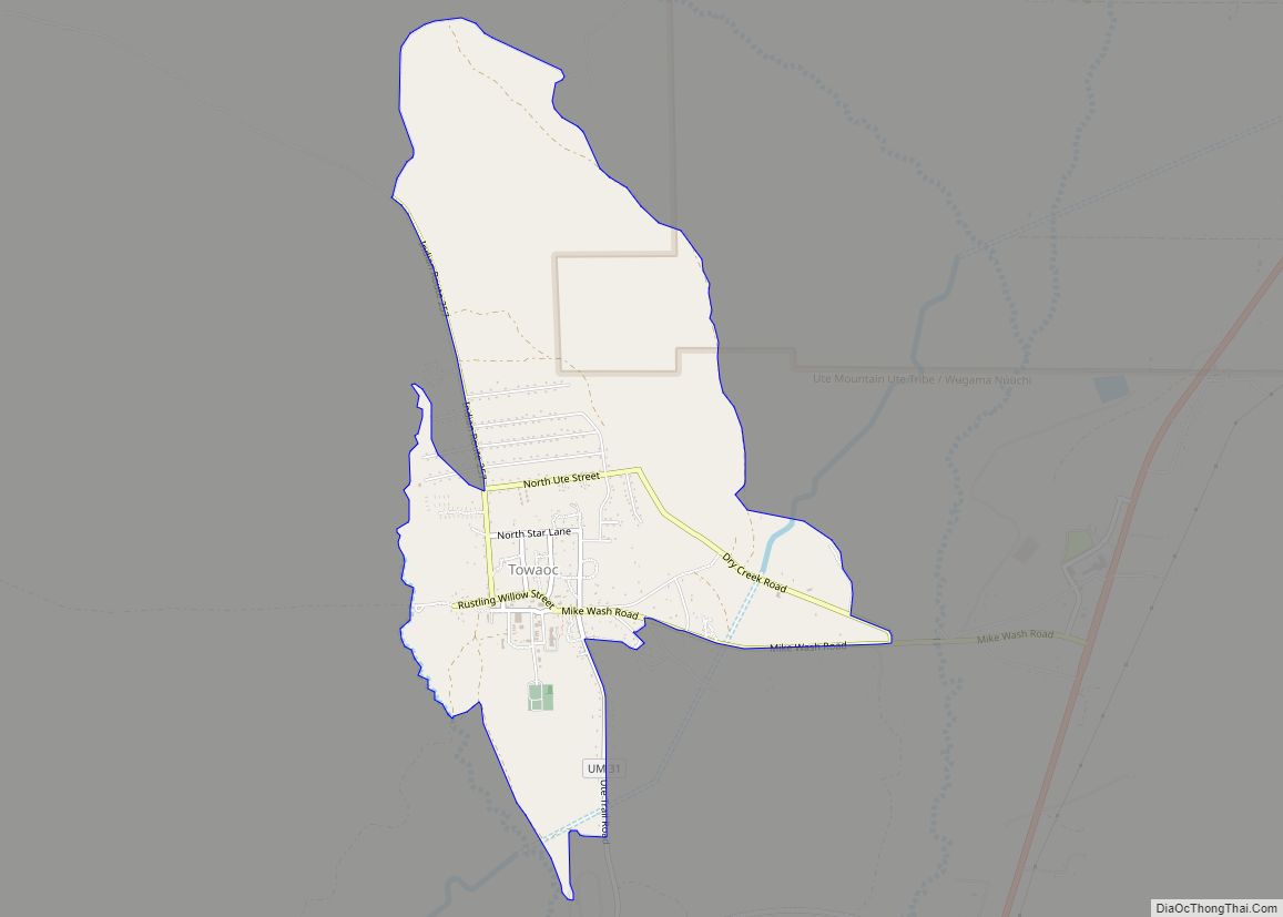 Map of Towaoc CDP