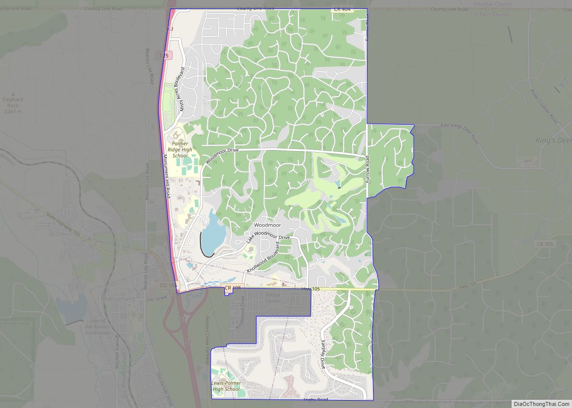 Map of Woodmoor CDP