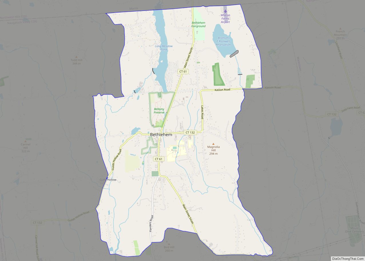 Map of Bethlehem Village CDP