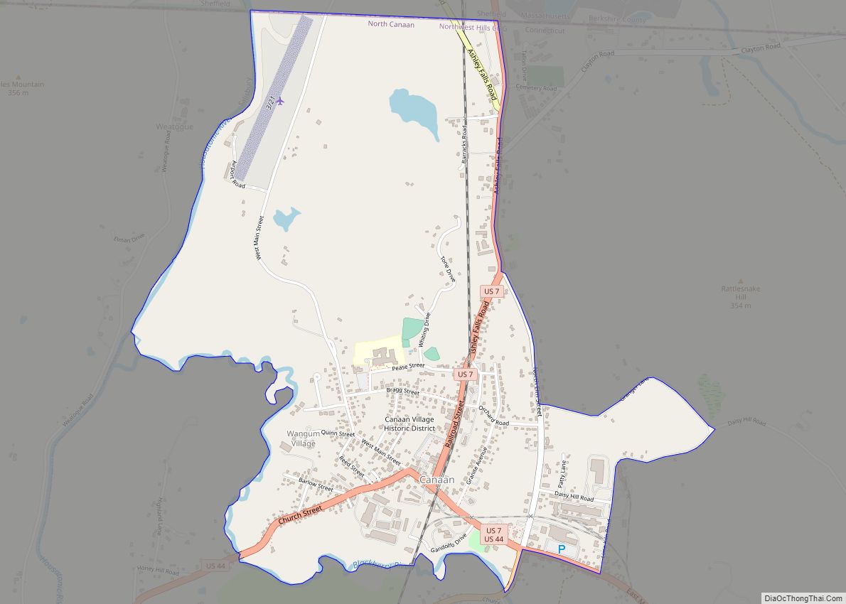 Map of Canaan CDP