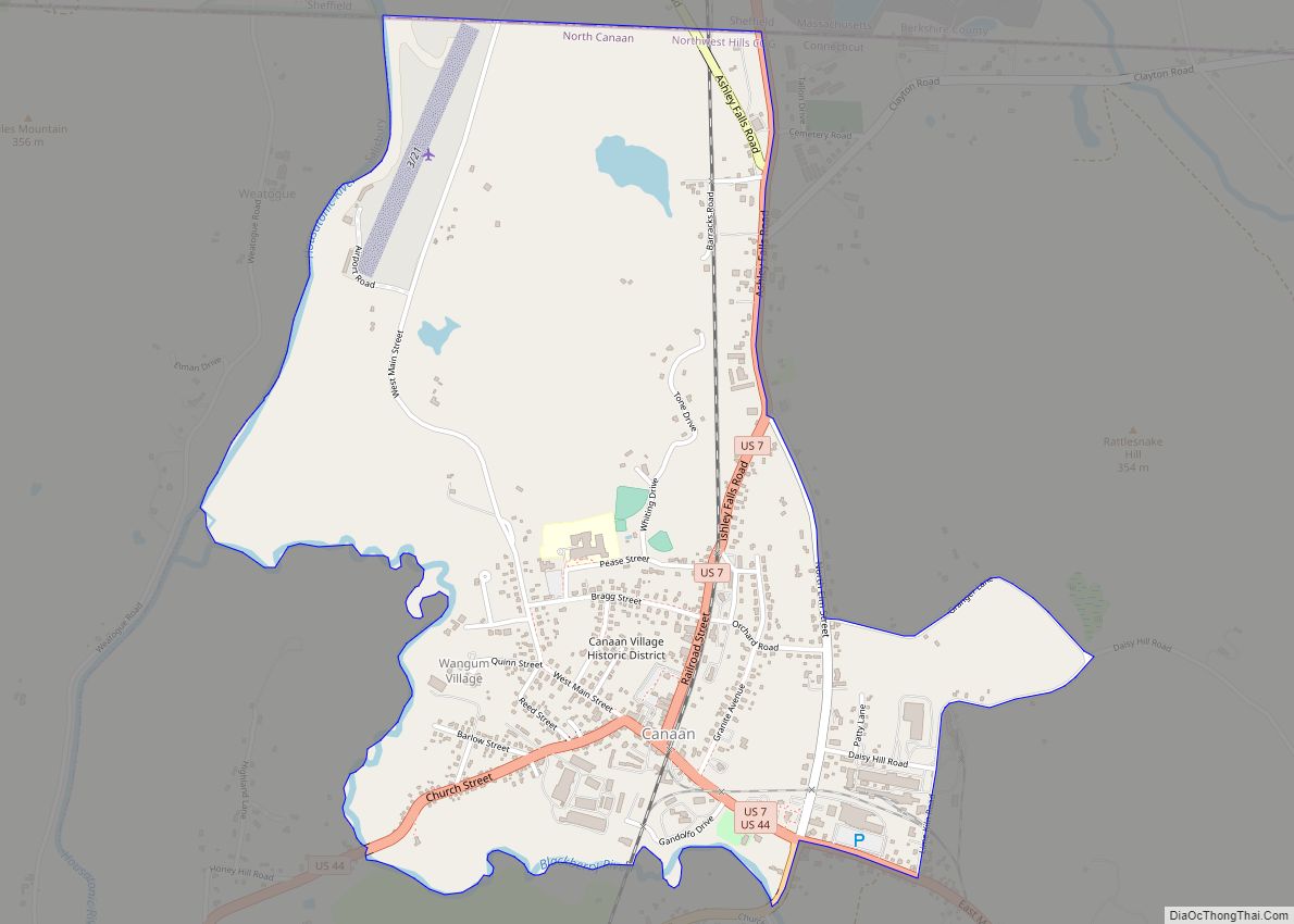 Map of Canaan CDP, Connecticut