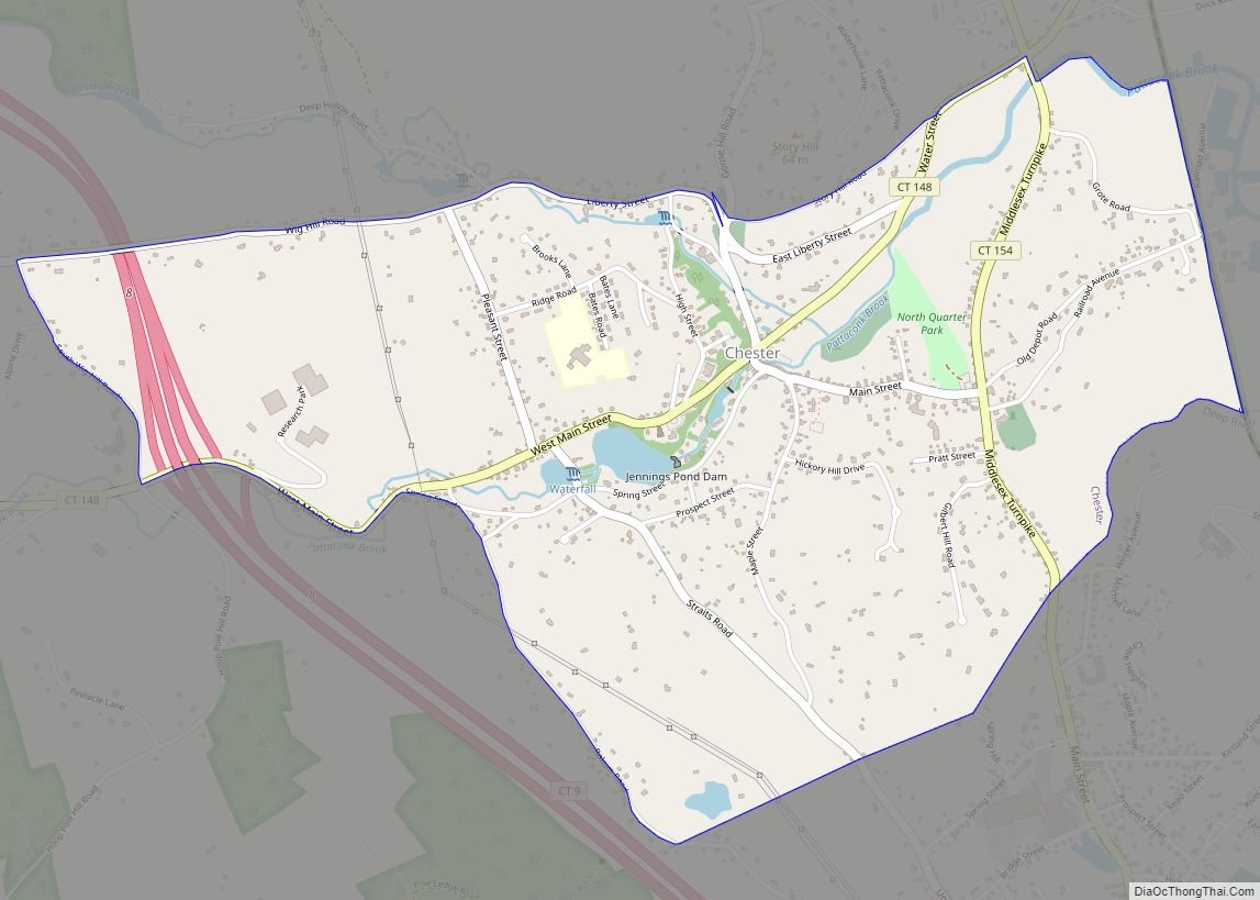 Map of Chester Center CDP