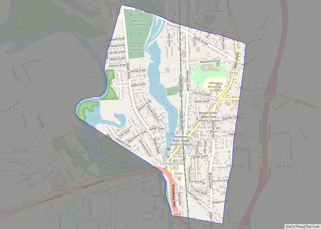 Map of Danielson borough