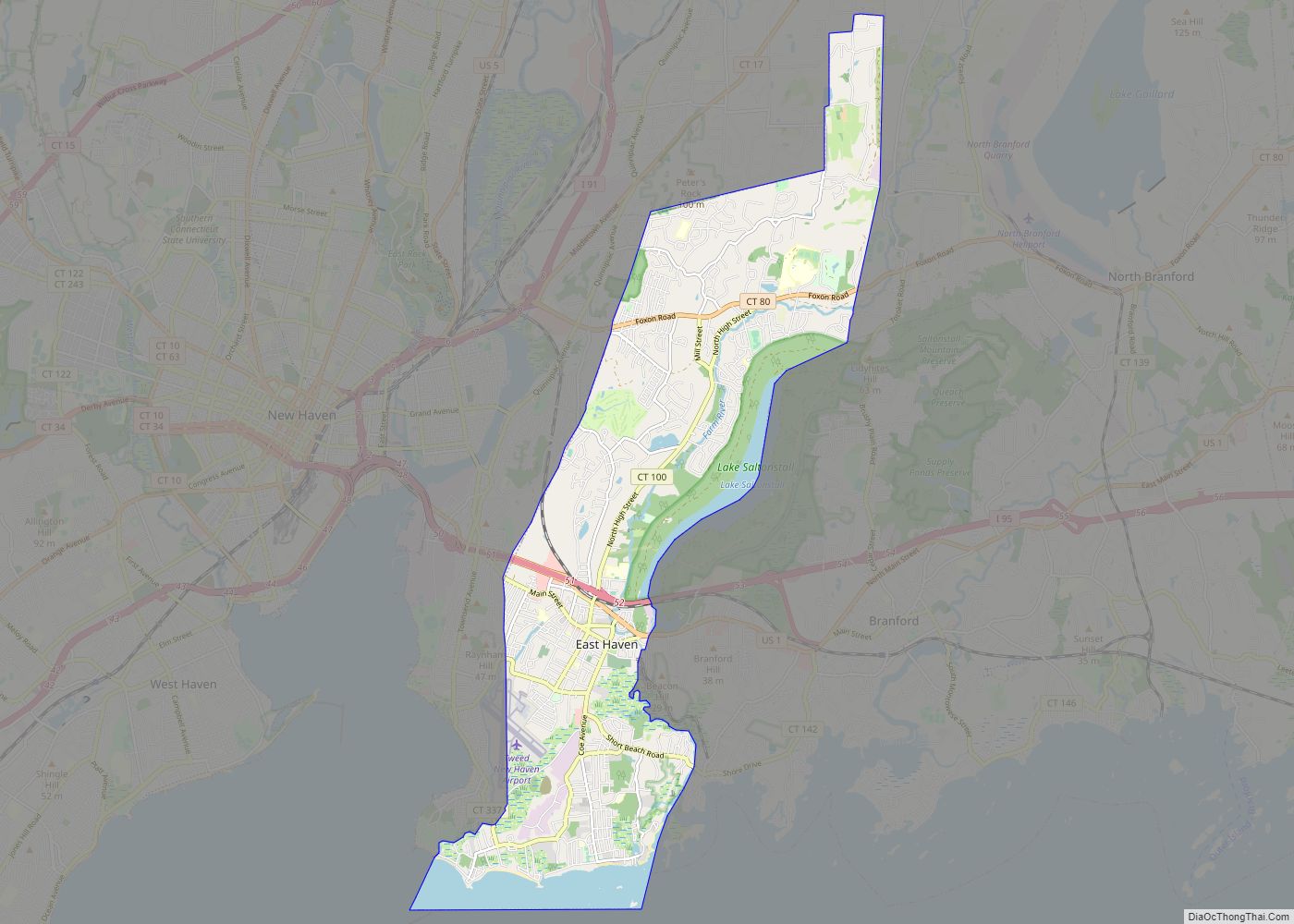 Map of East Haven CDP