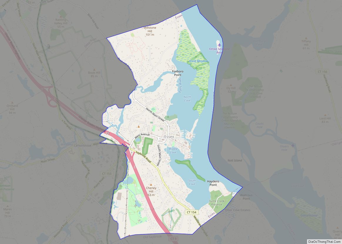 Map of Essex Village CDP