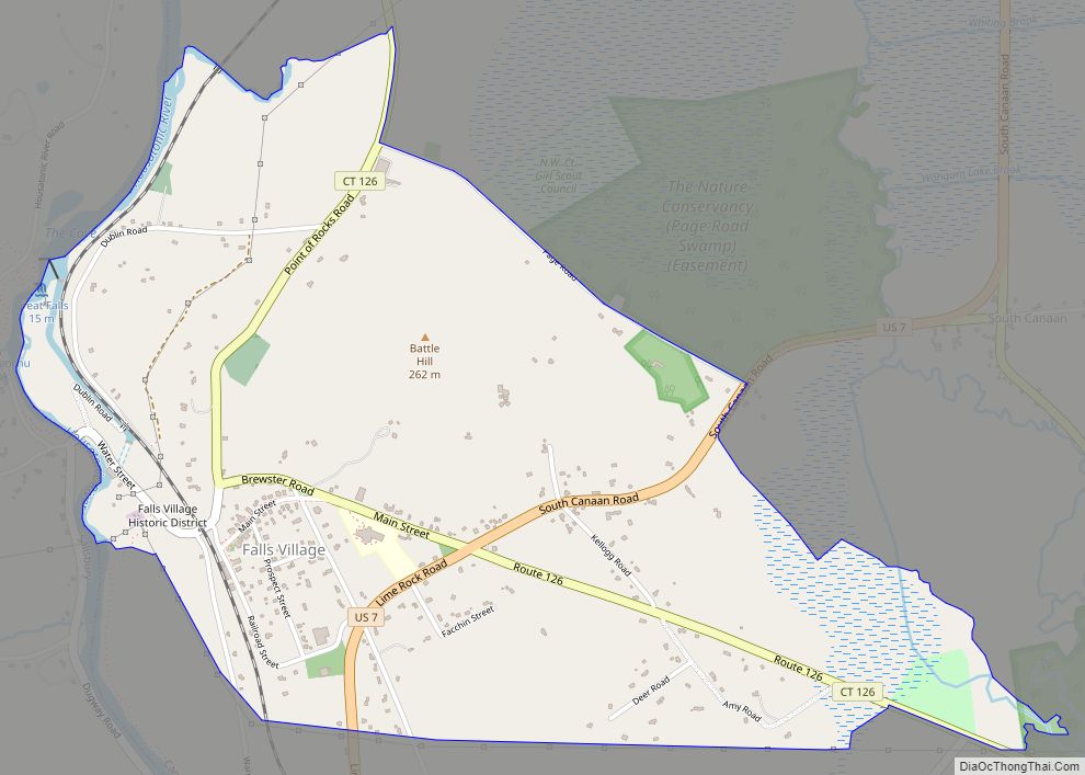 Map of Falls Village CDP