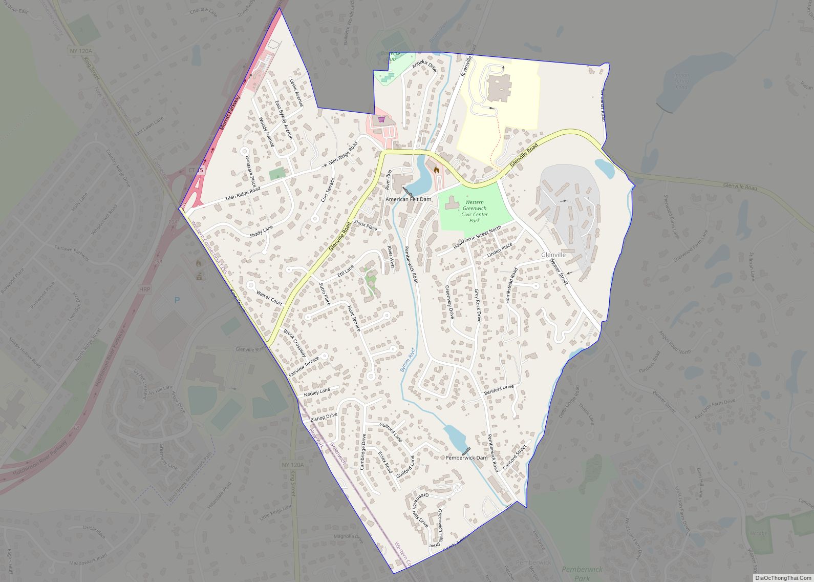 Map of Glenville CDP