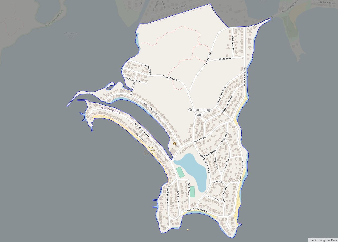 Map of Groton Long Point borough