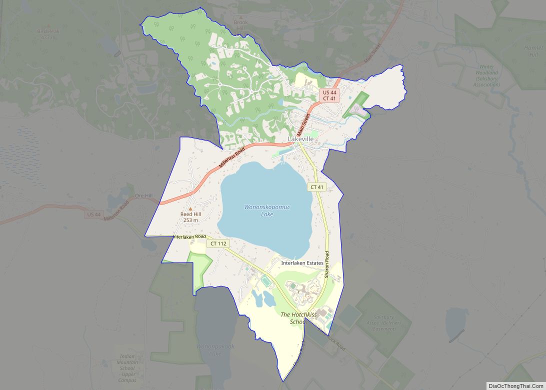 Map of Lakeville CDP