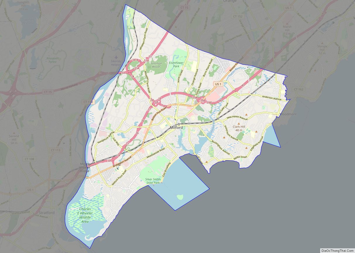 Map of Milford city (balance)