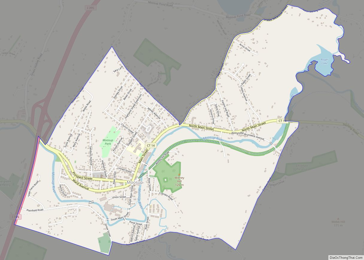 Map of Moosup CDP