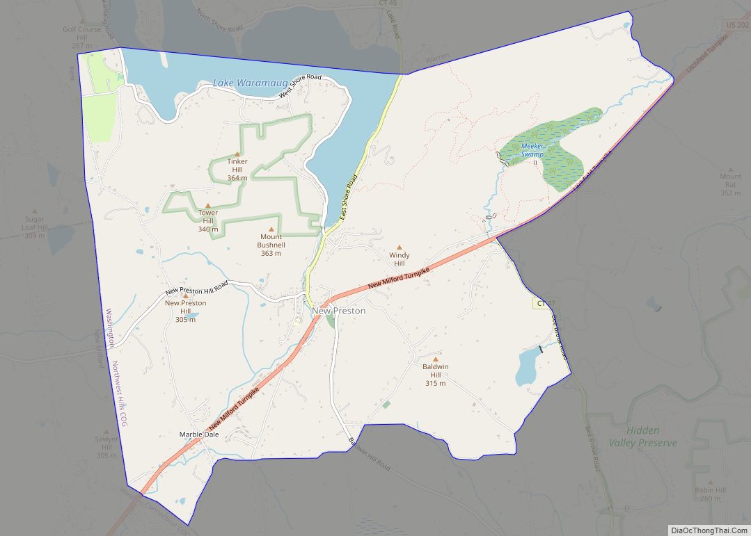 Map of New Preston CDP