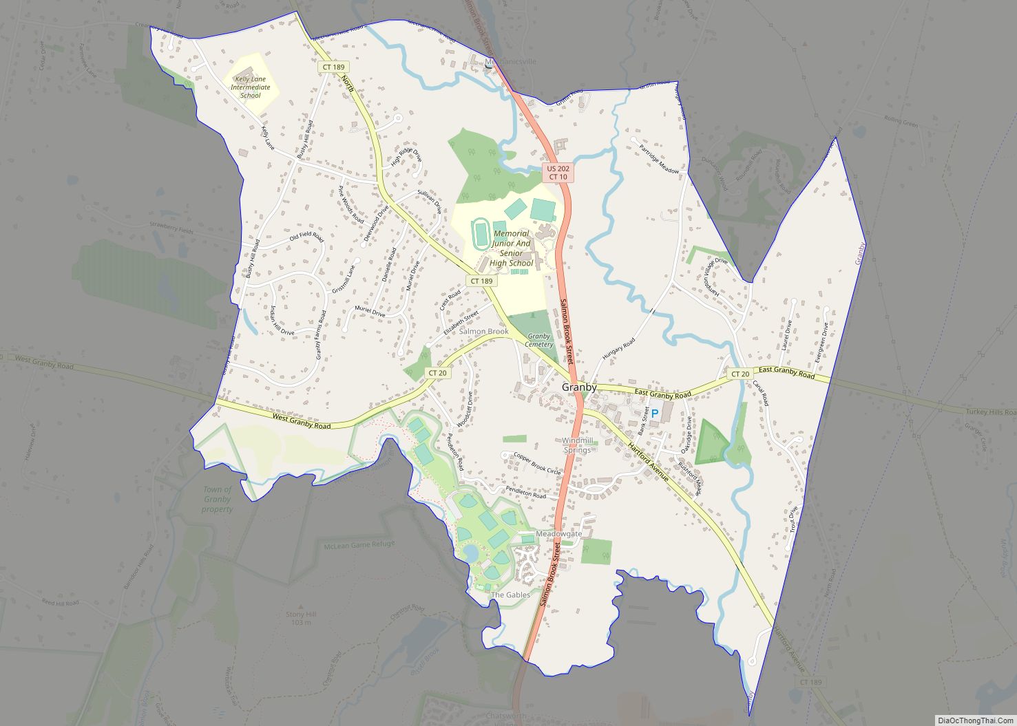 Map of Salmon Brook CDP