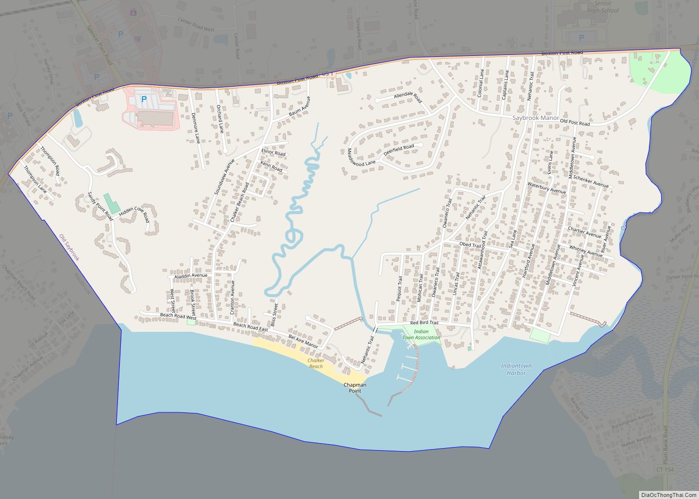Map of Saybrook Manor CDP