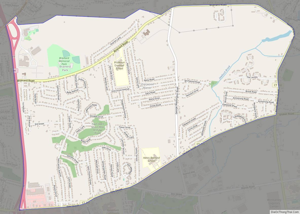 Map of Sherwood Manor CDP