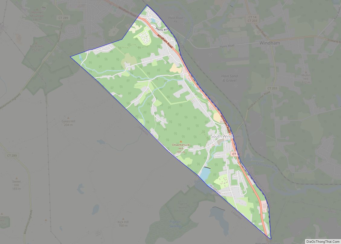 Map of South Windham CDP