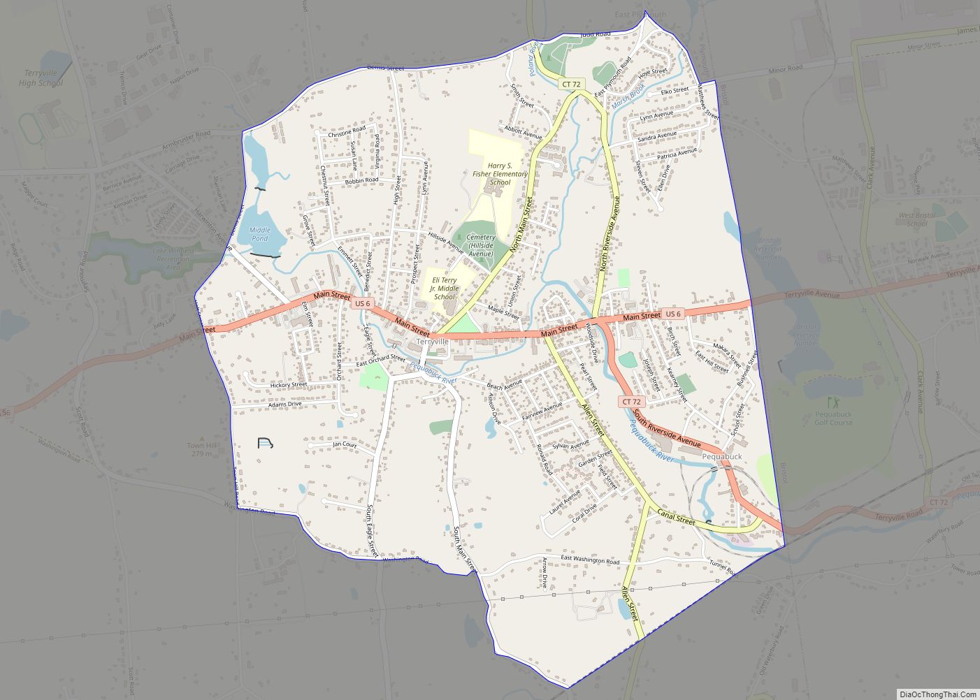 Map of Terryville CDP