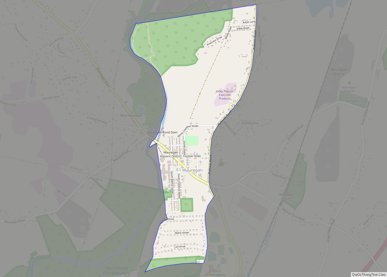 Map of Wauregan CDP
