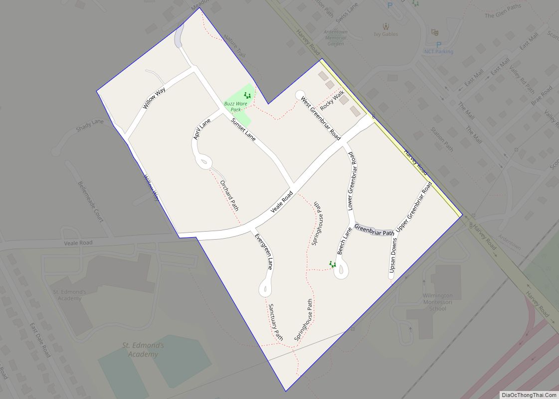 Map of Ardencroft village