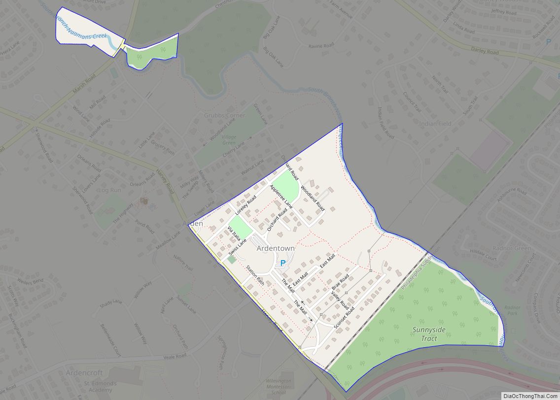 Map of Ardentown village