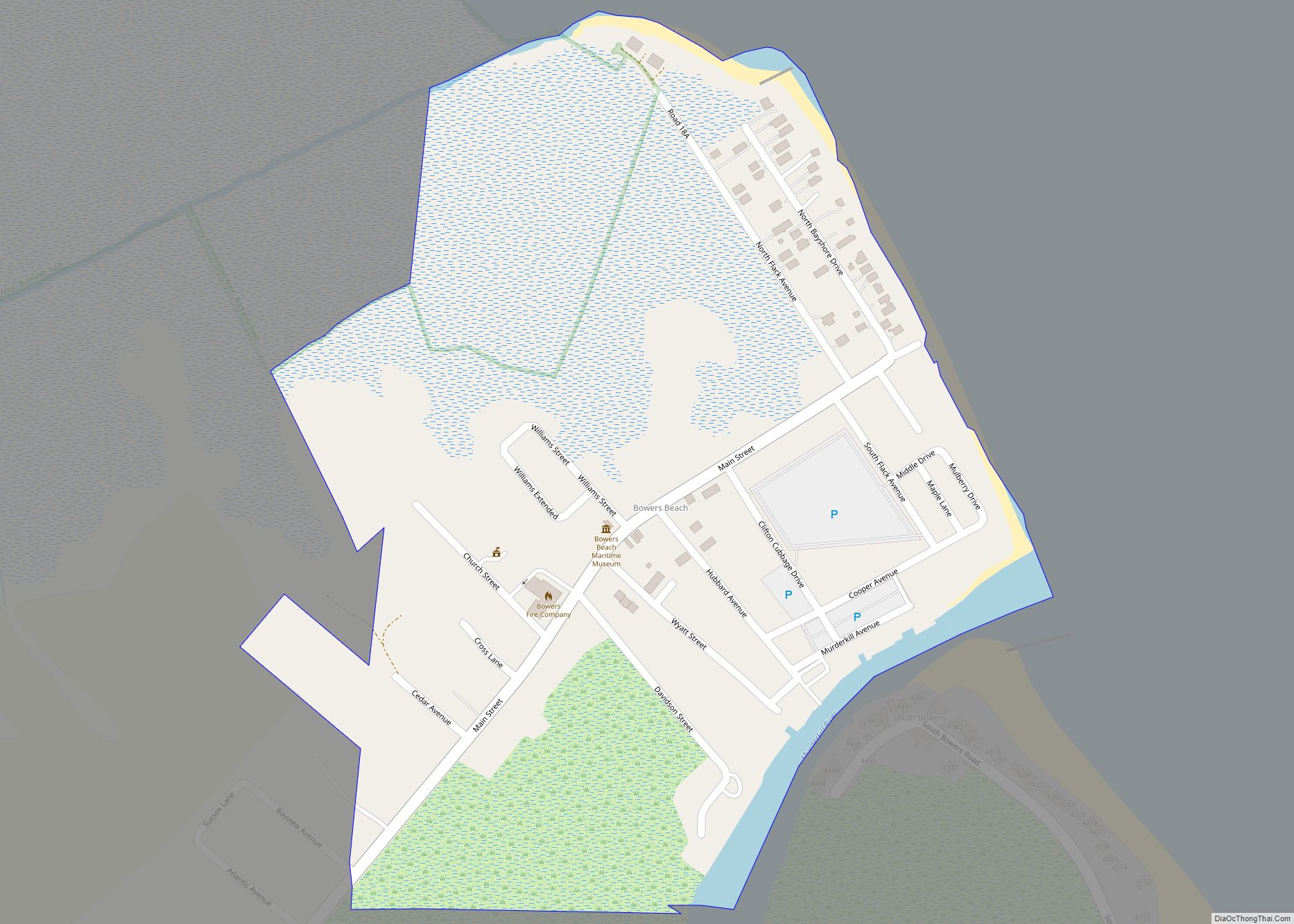 Map of Bowers town