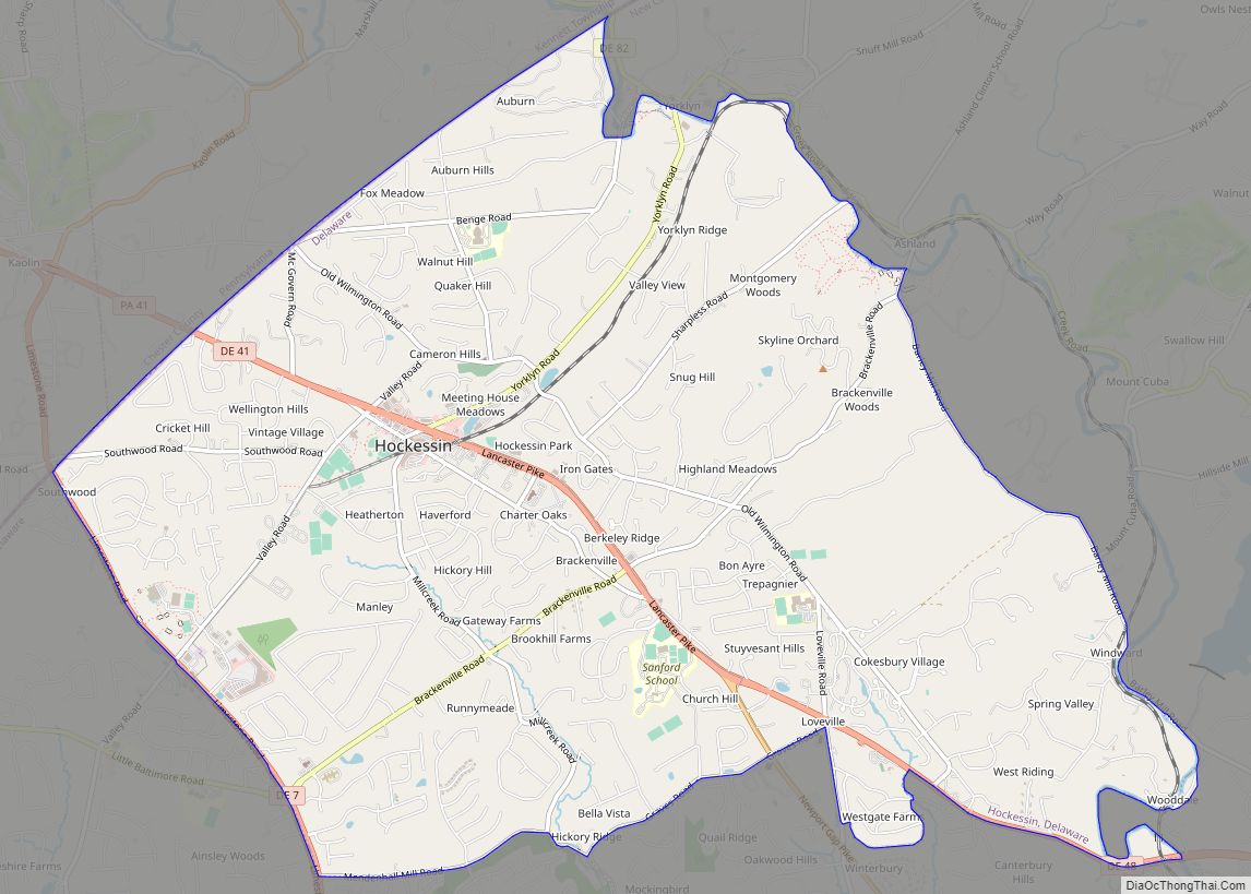 Map of Hockessin CDP