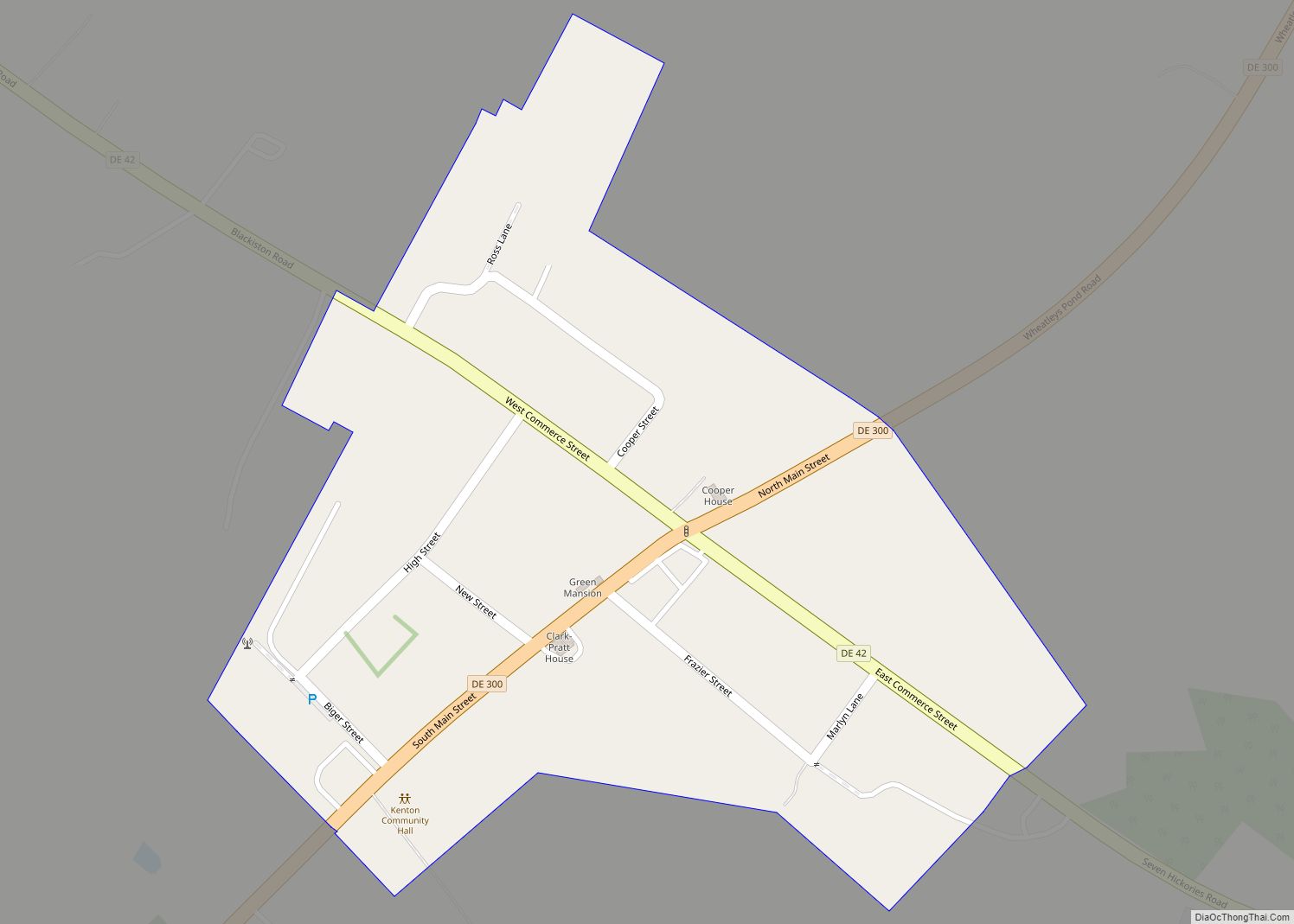Map of Kenton town