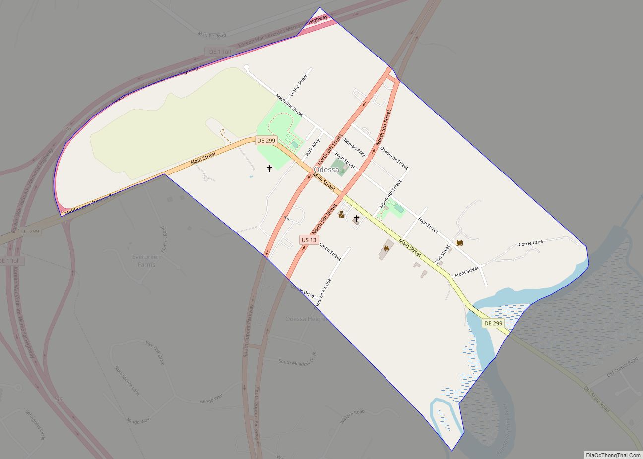 Map of Odessa city