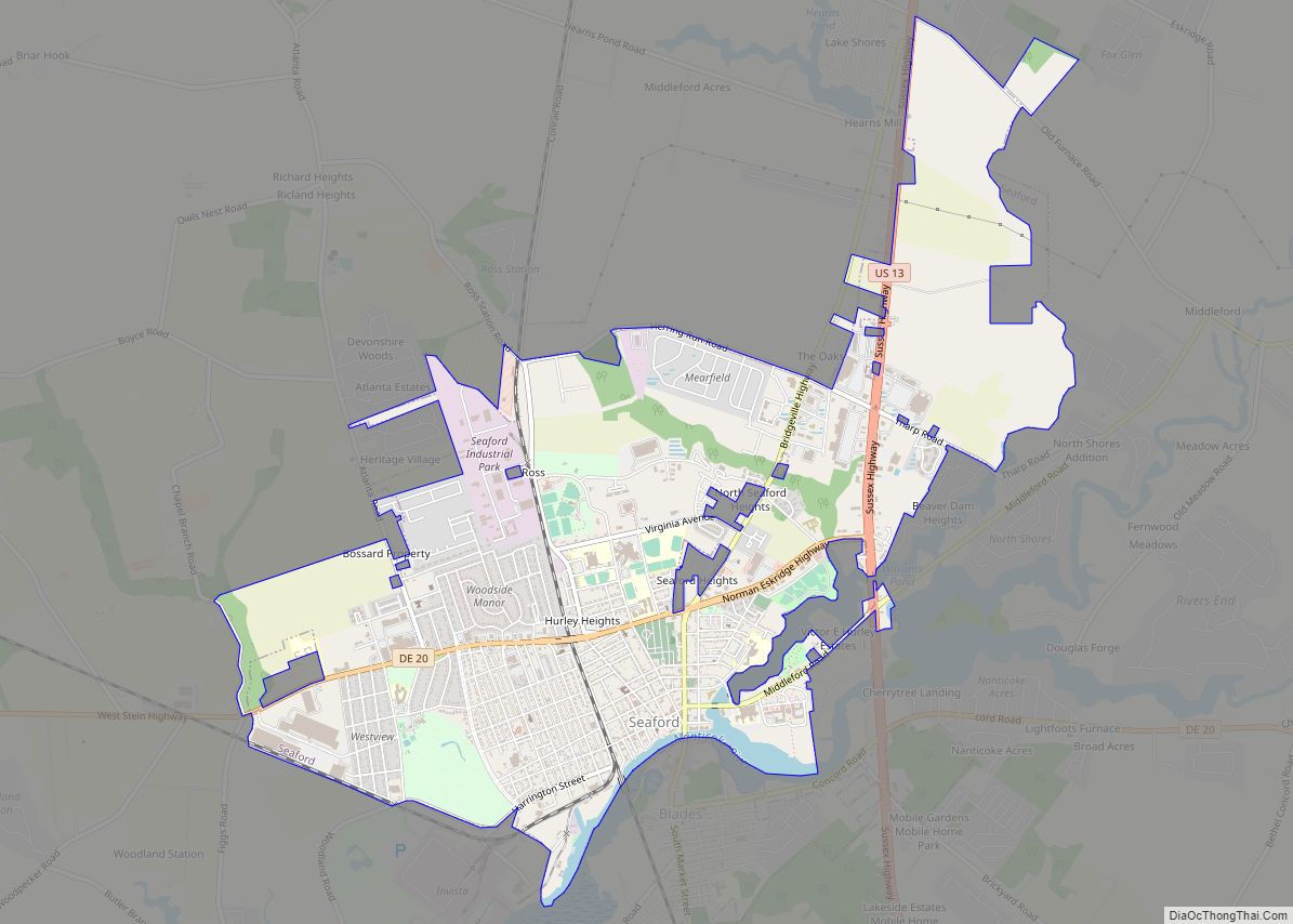 Map of Seaford city