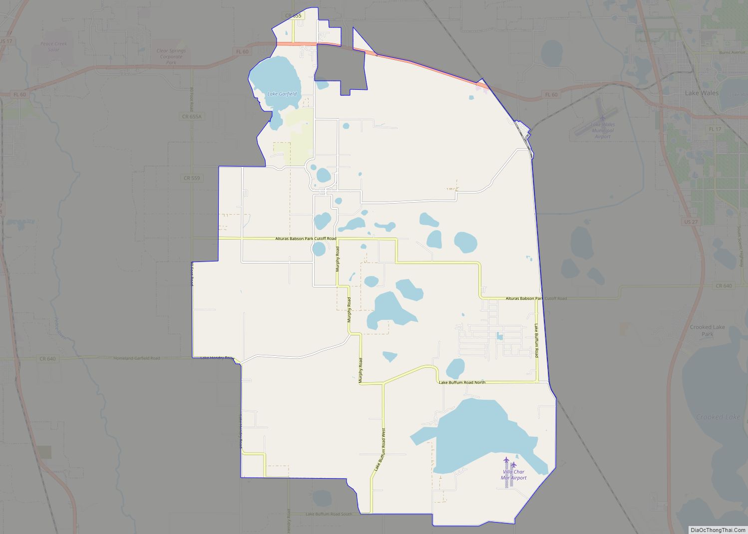 Map of Alturas CDP, Florida