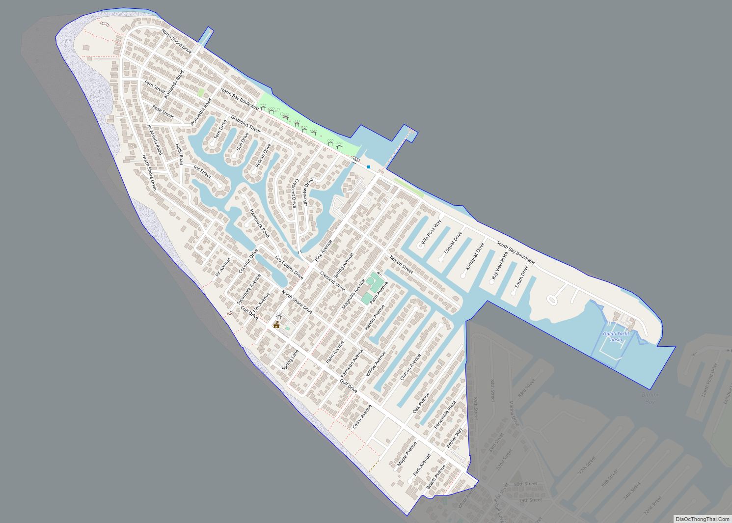 Map of Anna Maria city