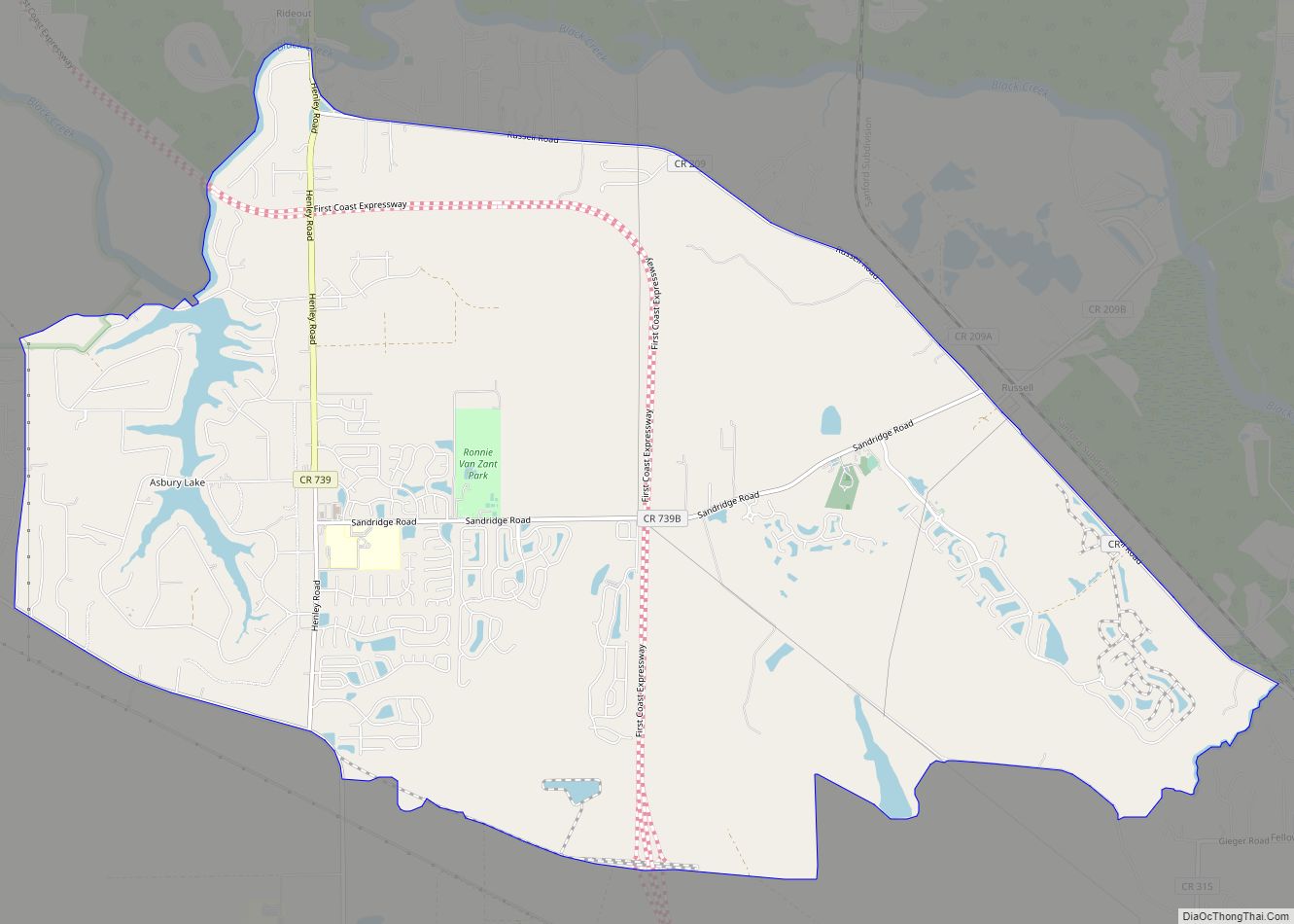 Map of Asbury Lake CDP