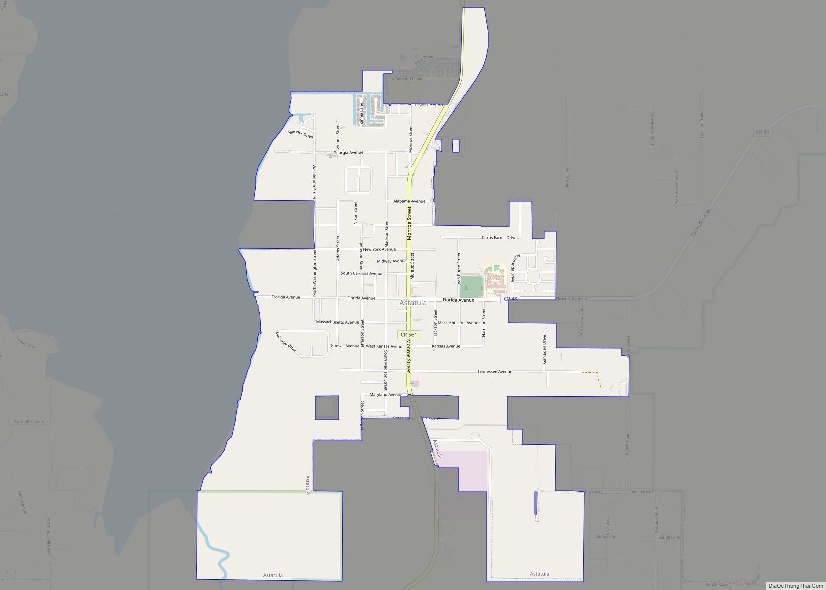 Map of Astatula town