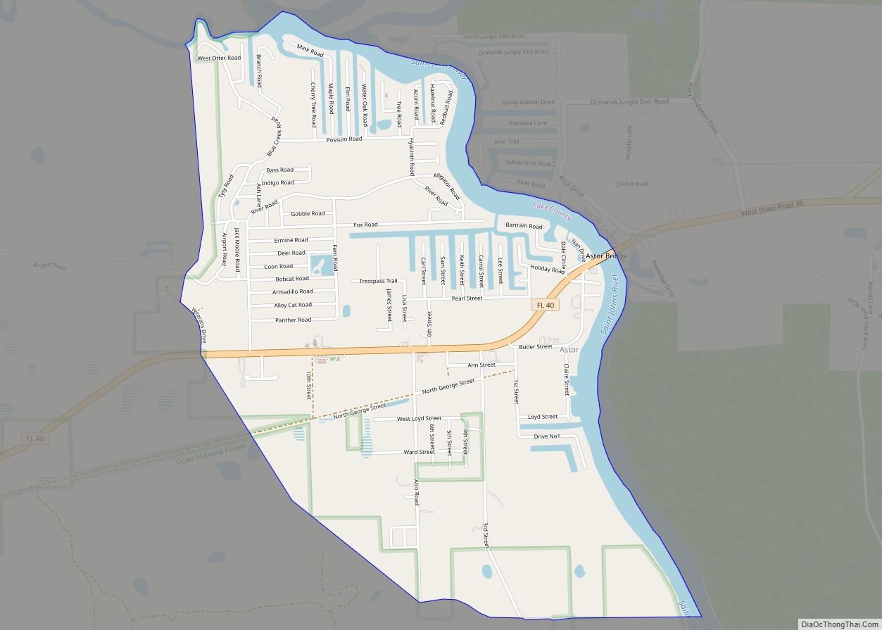 Map of Astor CDP