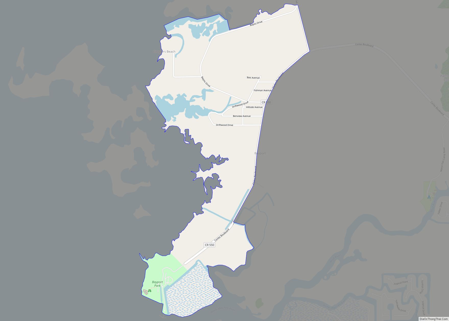 Map of Bayport CDP