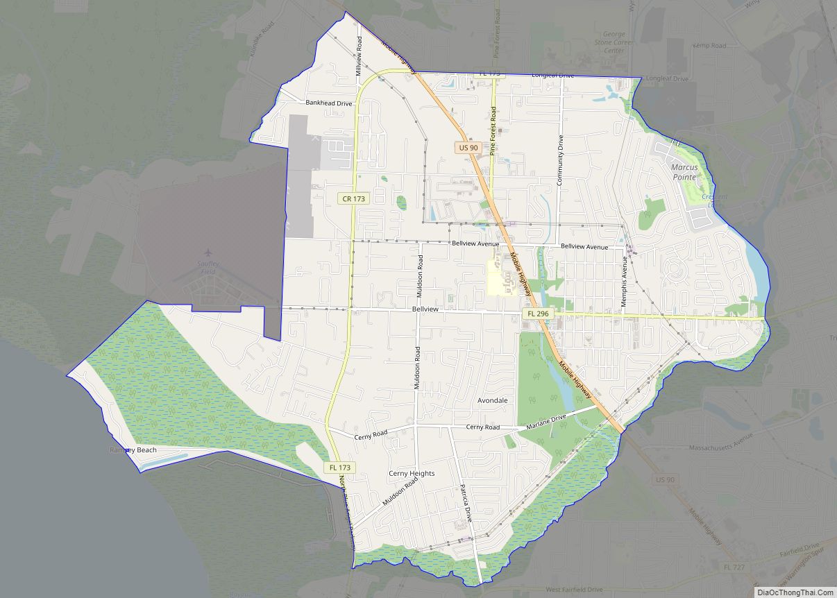 Map of Bellview CDP