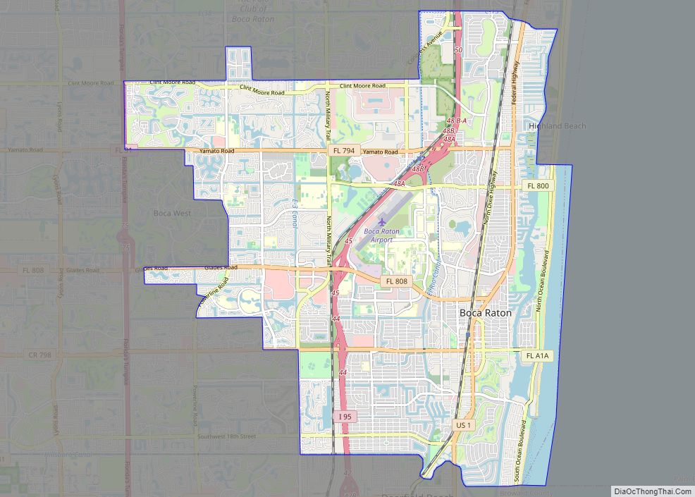 Map of Boca Raton city
