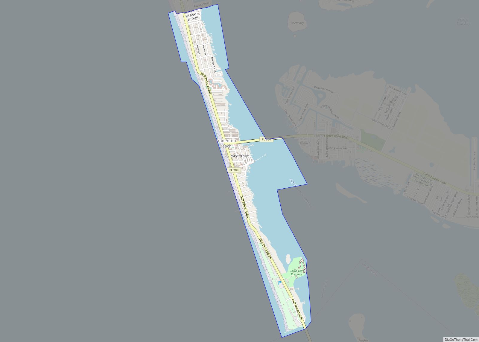 Map Of Bradenton Beach City 1419