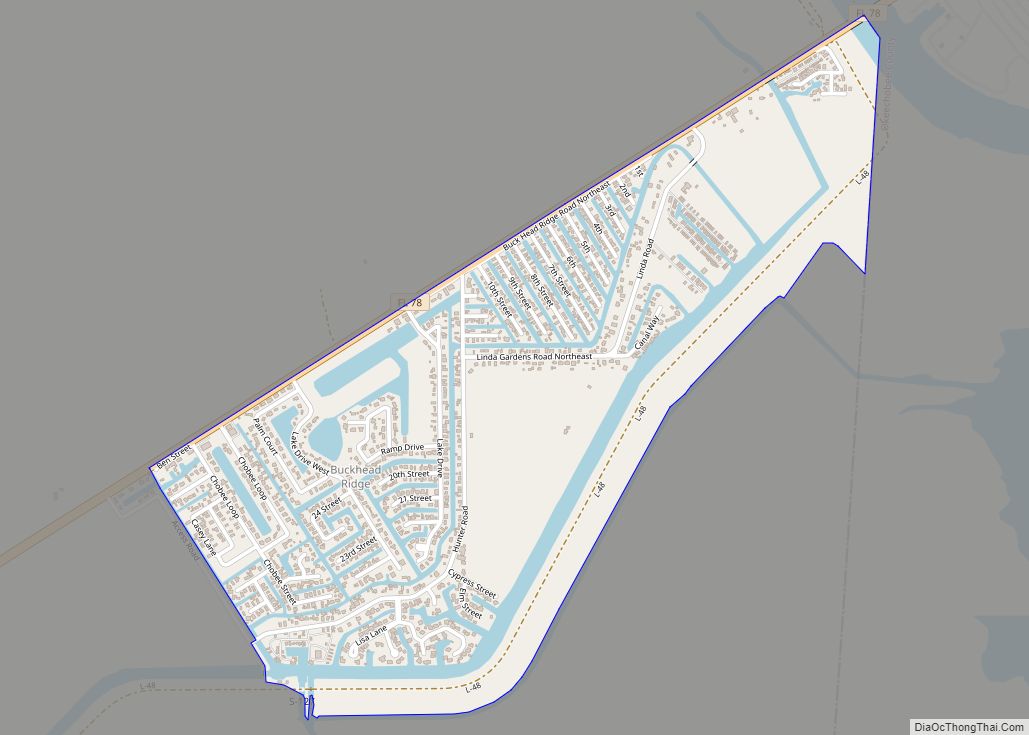Map of Buckhead Ridge CDP