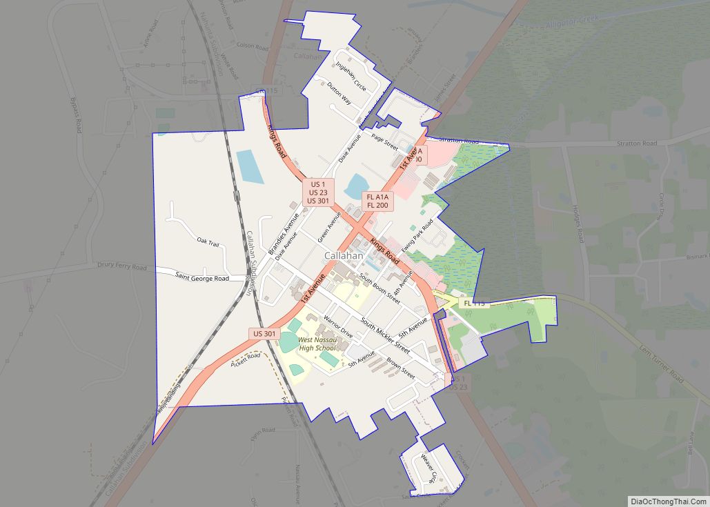 Map of Callahan town