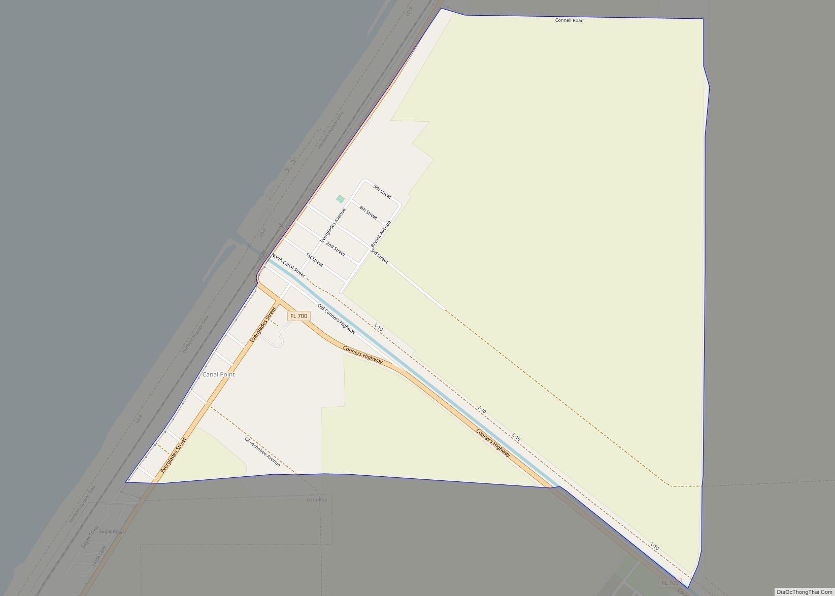 Map of Canal Point CDP