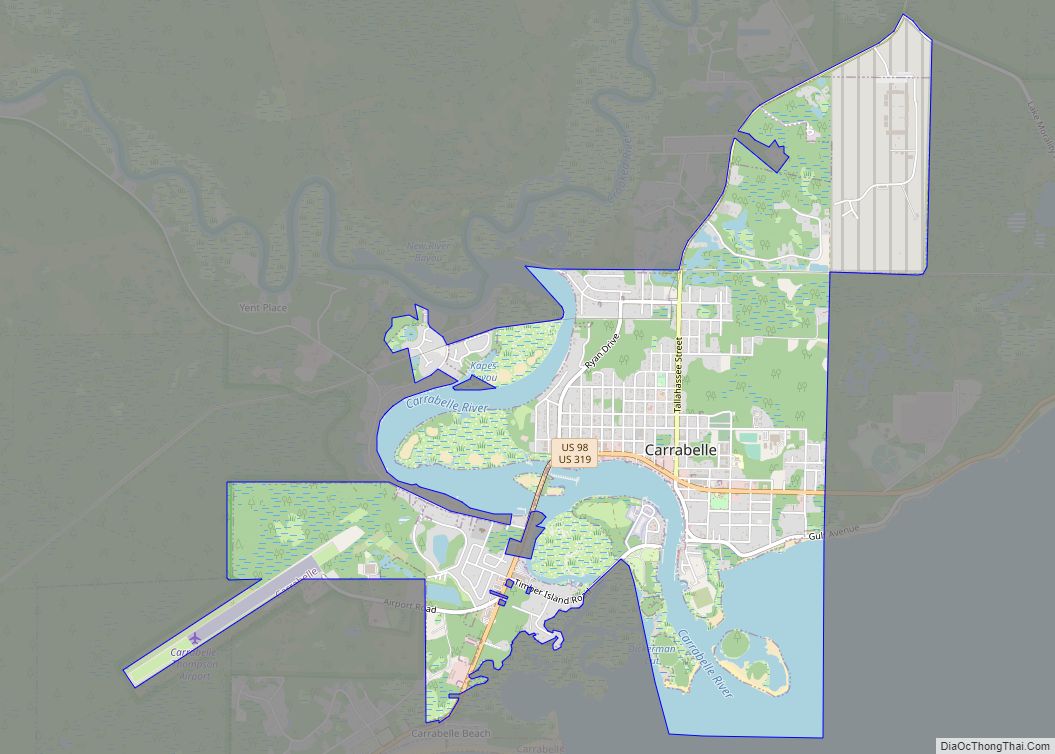 Map of Carrabelle city